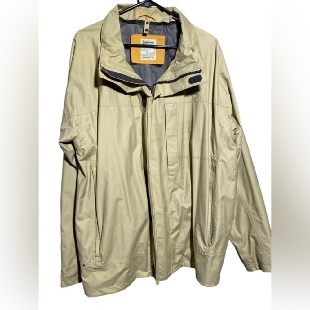Full Zip Men’s Timberland Jacket in Tan Size XL‎ Waterproof No Hood